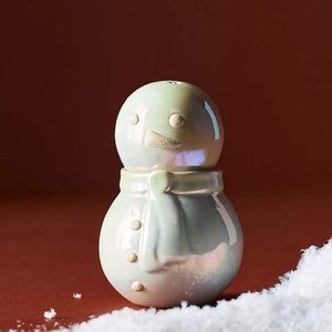 Anthropologie Merry Luster Snowman Salt & Pepper Shakers